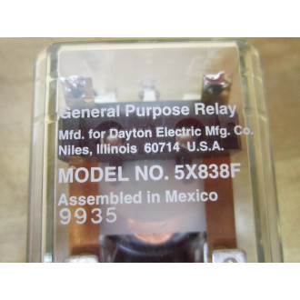 Dayton 5X838F General Purpose Relay - New No Box