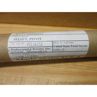 Industrial Chrome 179K153H01 Pivot Shaft