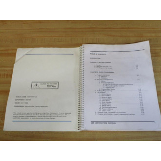 Marposs E4N V2.7 Operation And Programming Manual E4NV27 - Used