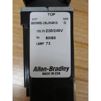 Allen Bradley 800MS-26JX4KS Pilot Light W Lens & Bezel - New No Box