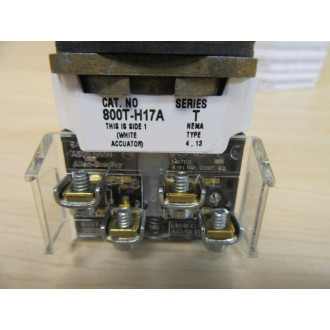 Allen Bradley 800T-H17 Selector Switch 800TH17 w800T-XA