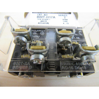 Allen Bradley 800T-H17 Selector Switch 800TH17 w800T-XA