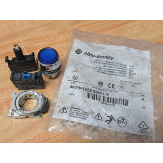 Allen Bradley 800FM-LE6MN3BX10V Illum. Push Button 800FMLE6MN3BX10V