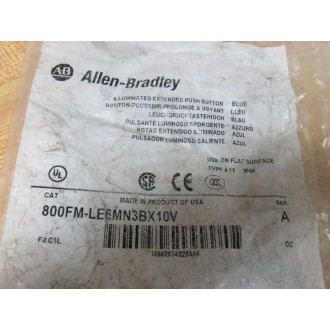 Allen Bradley 800FM-LE6MN3BX10V Illum. Push Button 800FMLE6MN3BX10V