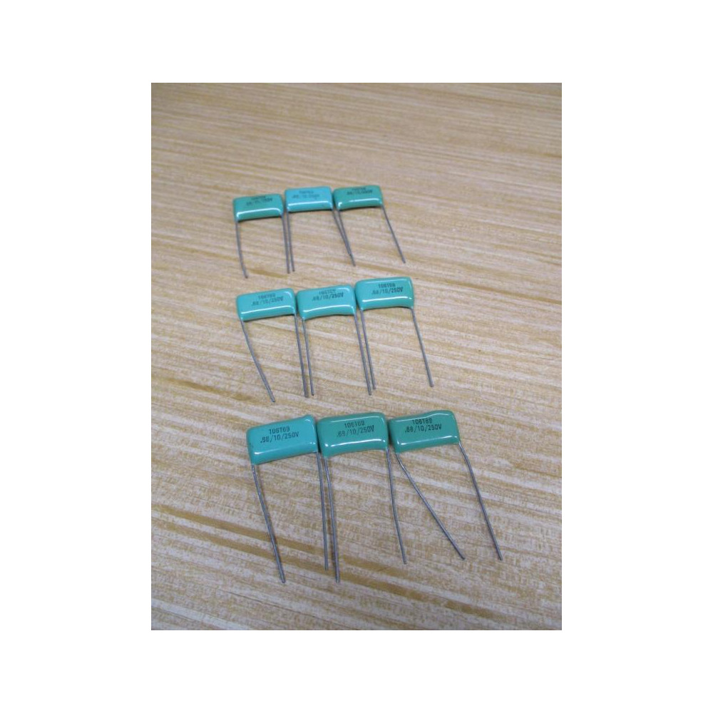 106T69 Capacitor .6810250V (Pack of 9) - New No Box