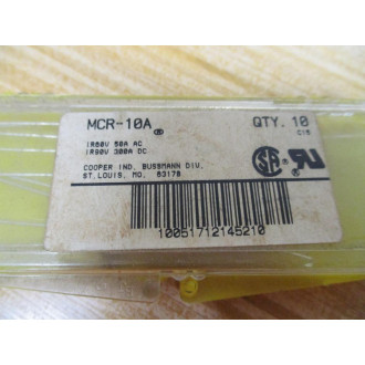 Bussman MCR-10A Buss 10A Fuse MCR10A (Pack of 12)