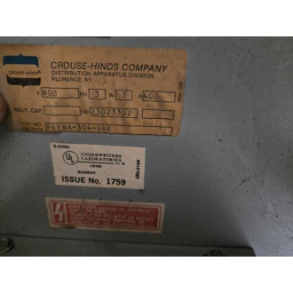 Crouse-Hinds PETB304 Busway Plug - Refurbished
