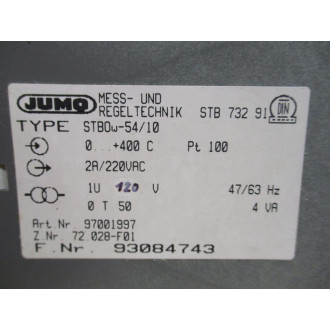 JUMO 97001997 Temperature Controller STBOw-5410 - Used