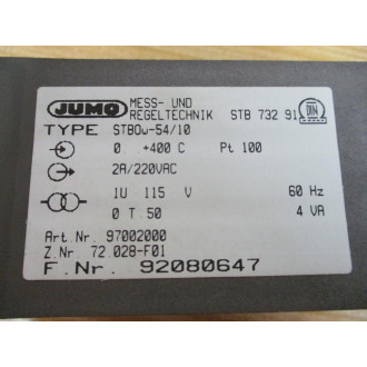 JUMO 97002000 Temperature Controller STBOw-5410