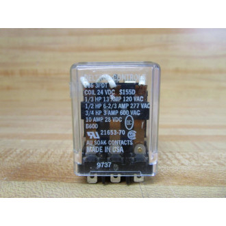 Deltrol Controls 101164-01 Relay 166 3PDT-13A-24VDC - New No Box