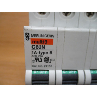 Merlin Gerin 24155 Square D 1A Circuit Breaker Schneider MG24155 - Used