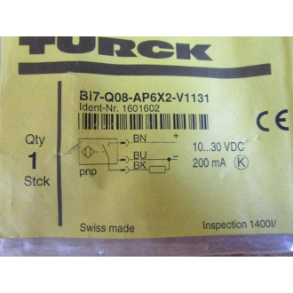 Turck Bi7-Q08-AP6X2-V1131 Inductive Sensor 1601602