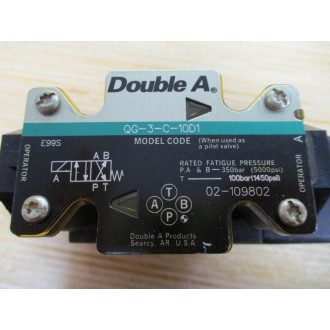 Double A QG-3-C-10D1 Valve 02-109802 WCoil - New No Box