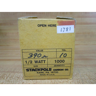 Stackpole 390Ω-10% Resistor 390Ω10% (Pack of 1000)
