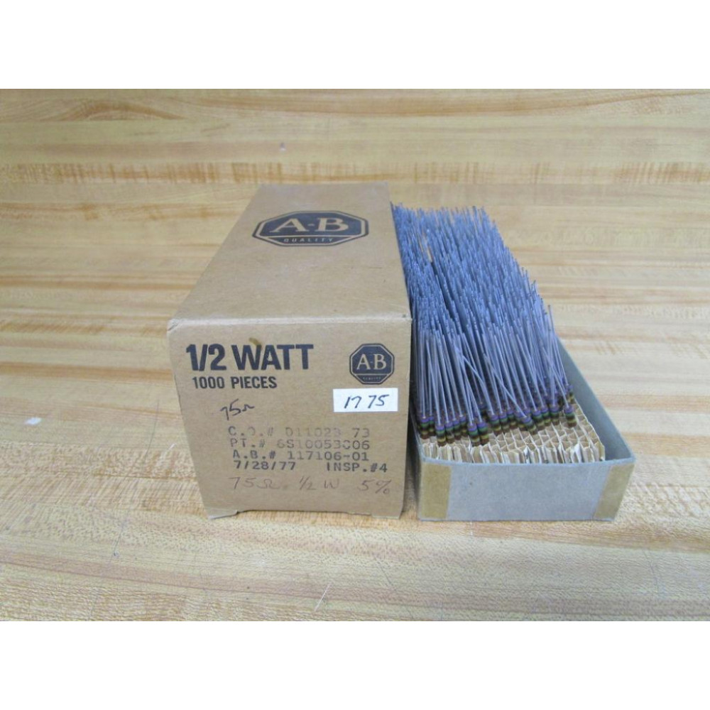Allen Bradley 117106-01 Resistor 75Ω 6S10053C06 (Pack of 1000)