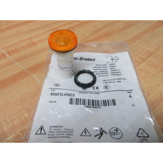 Allen Bradley 800FD-P0D3 Pilot Light 800FDP0D3