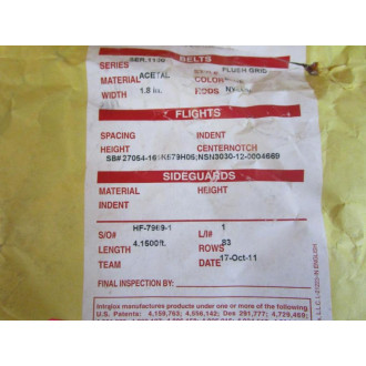 Intralox Series 1100 Flush Grid Belt 1.8" x 4.1500'