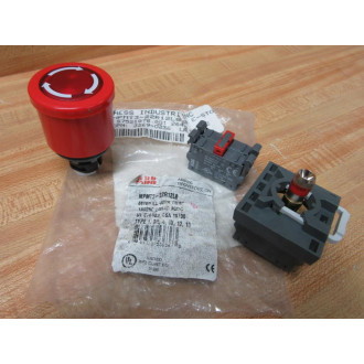 ABB MPMT3-22R12L8 E-Stop Illum. Twist Button MPMT322R12L8
