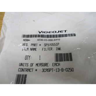 VideoJet SP370551P Ink Filter