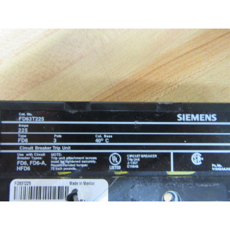 Siemens FD63T225 Breaker Contact Set Only - Used