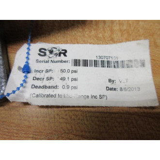 SOR 6NN-K3-N4-C2A Pressure And Vacuum Switch - New No Box