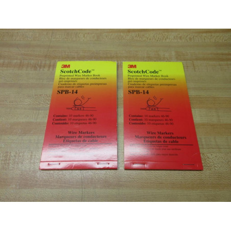 3M SPB-14 ScotchCode Preprinted Wire Markers SPB14 - New No Box
