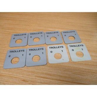 Generic BE068288-1 Trolleys Legend Plate BE0682881 (Pack of 8) - New No Box