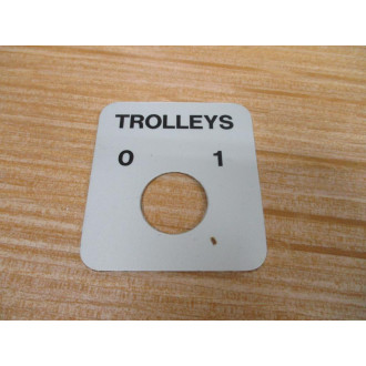 Generic BE068288-1 Trolleys Legend Plate BE0682881 (Pack of 8) - New No Box