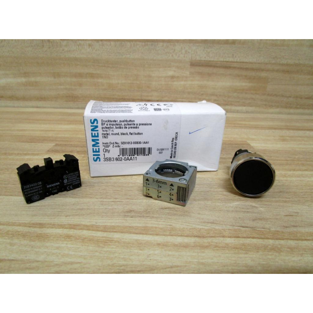 Siemens 3SB3602-0AA11 Pushbutton 3SB36020AA11 Operator Only