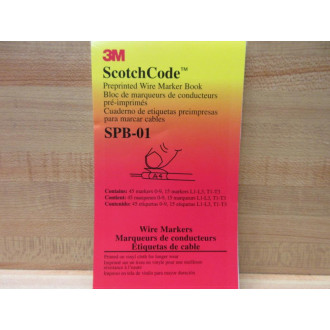 3M SPB-01 ScotchCode Preprinted Wire Markers SPB01 - New No Box