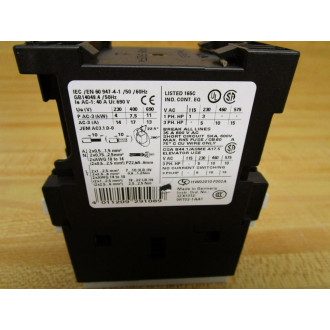 Siemens 3RT1025-1BB40 Motor Starter Contactor  3RT10251BB40 - Used