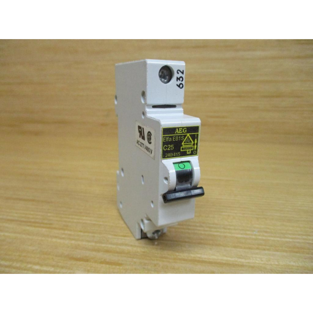AEG E81S-C25 Elfa 25A Circuit Breaker ME81S-C25 - Used