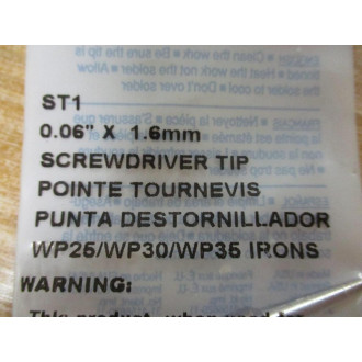 Weller ST1 Cooper Tools Screwdriver Tip