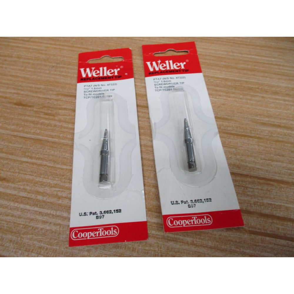Weller PTA7 Cooper Tools Screwdriver Tip 47322 (Pack of 2)