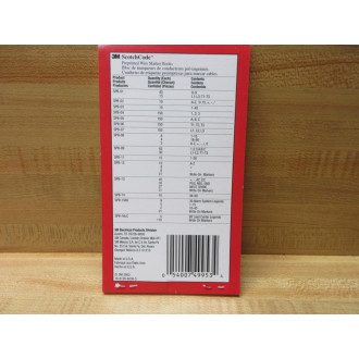 3M SPB-03 ScotchCode Preprinted Wire Marker Book (Pack of 2) - New No Box