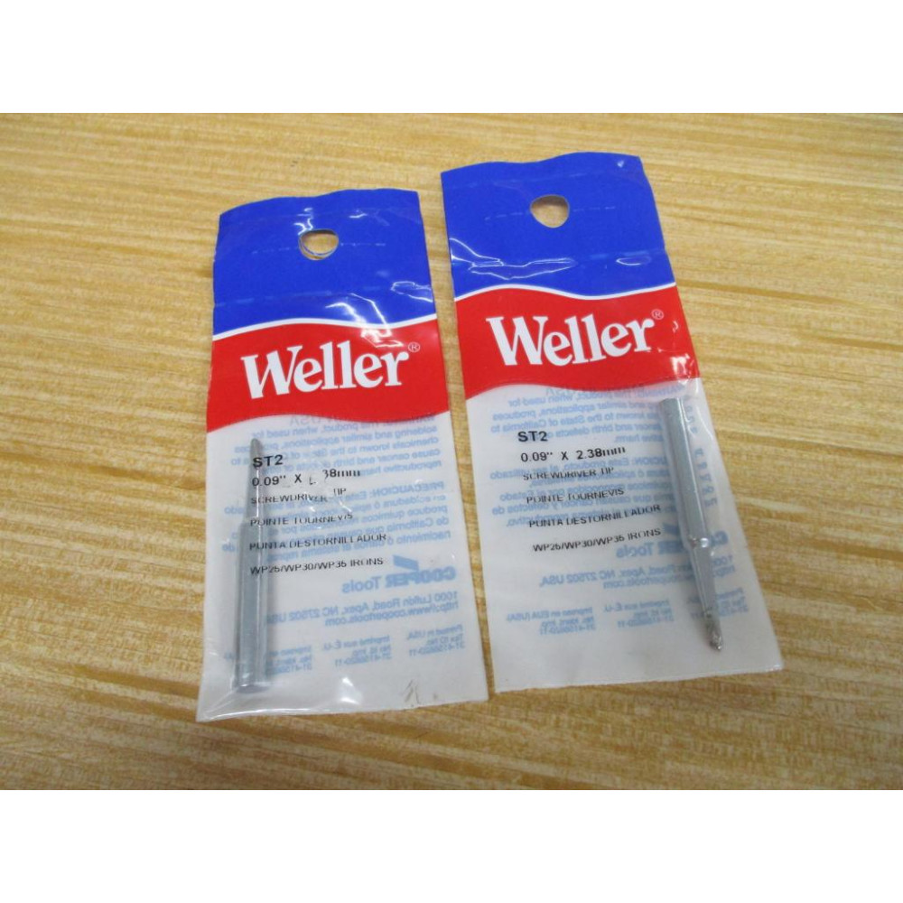 Weller ST2 Cooper Tools Screwdriver Tip (Pack of 2)