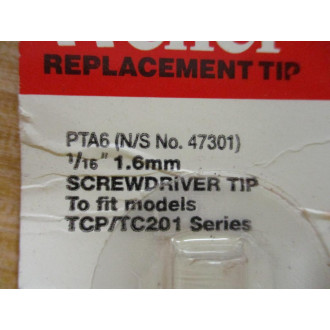 Weller PTA6 Cooper Tools Screwdriver Tip 47301