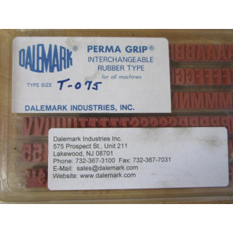 Dalemark T-075 Perma Grip Letters And Numbers Set Missing Pieces (Pack of 3)
