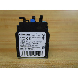 Siemens 3RH1921-1FA22 Switch Block 3RH19211FA22 - Used