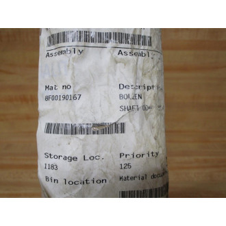 Bolzen 8F00190167 Stainless Steel Shaft - New No Box