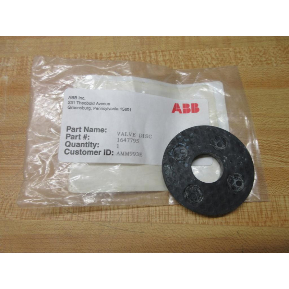 Asea Brown Boveri 1647795 ABB Valve Disc
