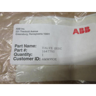 Asea Brown Boveri 1647795 ABB Valve Disc