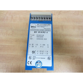 MSC BK MIKRO 4 Control Unit 6304200 BK4110 8.0402.06
