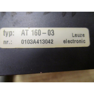 Leuze Electronic AT 160-03 Connection Unit AT16003 10' 6" Cable - Used