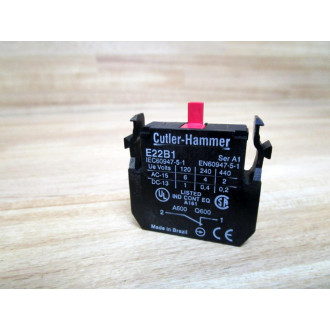 Cutler Hammer Eaton E22B1 Contact Block - New No Box