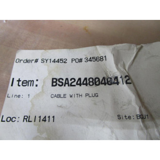 Weidmuller 1920100500 Cable With Plug BSA2448040412 - New No Box