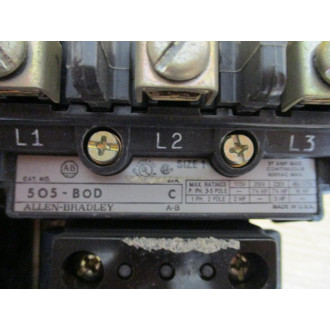 Allen Bradley 505-BOD Reversing Starter 505-B0D - Used