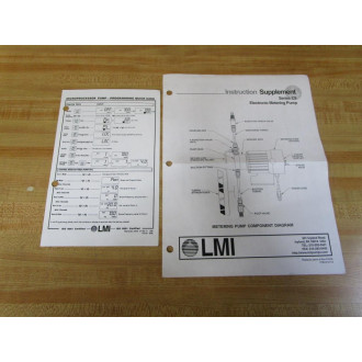 LMI B9-C9 Electronic Metering Pumps Manual Kit B9C9 - New No Box