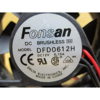 Delta Electronics DFD0612H Fonsan Axial Fan (Pack of 3) - Used