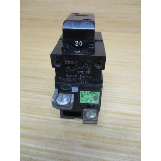 Siemens P220GS Pushmatic 20A Circuit Breaker - Used